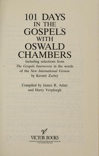 Cover of 101 days in the Gospels with Oswald Chambers