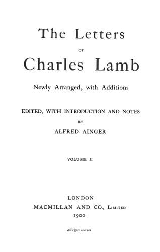 Cover of The life and works of Charles Lamb