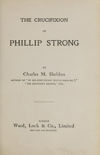 Cover of [the Crucifixion of Phillip Strong. [with an Introduction by J. H. Vincent.]]