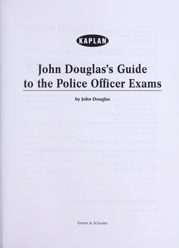 Cover of John Douglas's Guide to Police Officer Exams