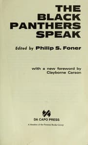 Cover of The Black Panthers speak