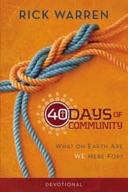 Cover of 40 Days Of Community Devotional What On Earth Are We Here For