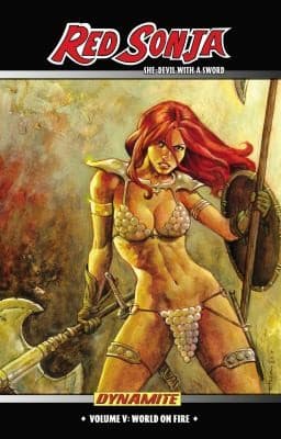 Cover of World on Fire
            
                Red Sonja SheDevil with a Sword