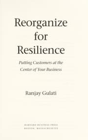 Cover of Reorganize for resilience