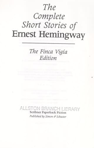 Cover of The Short Stories of Ernest Hemingway