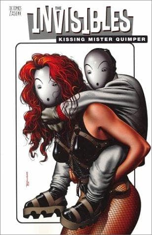 Cover of The Invisibles, kissing Mister Quimper
