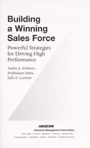 Cover of Building a winning sales force