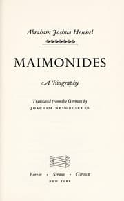 Cover of Maimonides