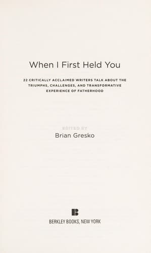 Cover of When I First Held You