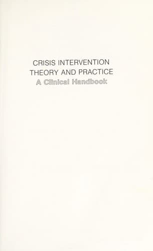 Cover of Crisis Intervention Theory and Practice