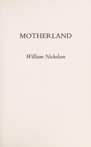 Cover of Motherland