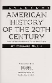 Cover of Everyday American history of the 20th century