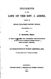 Cover of Incidents in the Life of the Rev. J. Asher, Pastor of Shiloh (coloured ...