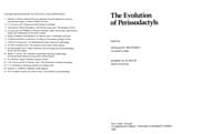Cover of The Evolution of perissodactyls
