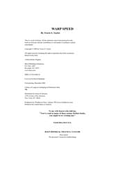 Cover of Warp speed
