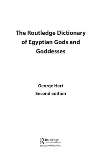 Cover of ROUTLEDGE DICTIONARY OF EGYPTIAN GODS AND GODDESSES