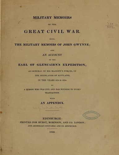 Cover of Military Memoirs of the Great Civil War
