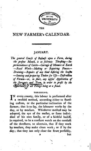 Cover of The New Farmer's Calendar, Or, Monthly Remembrancer, for All Kinds of ..