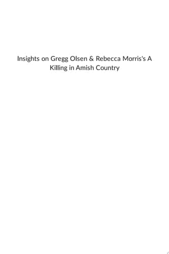 Cover of Killing in Amish Country