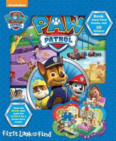 Cover of First Look and Find and Shaped Puzzle Back-To-Back Box PAW Patrol