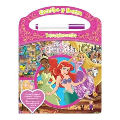 Cover of Write and Erase Look and Find Spanish Disney Princess Refresh 2023