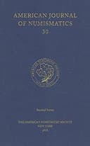 Cover of American Journal of Numismatics 30 (2018)