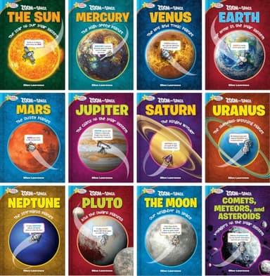 Cover of School and Library Active Minds Zoom into Space Read-Along Series