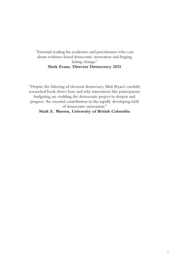 Cover of Why Citizen Participation Succeeds or Fails
