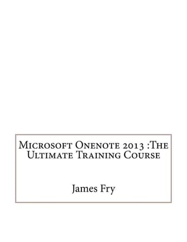 Cover of Microsoft Onenote 2013
