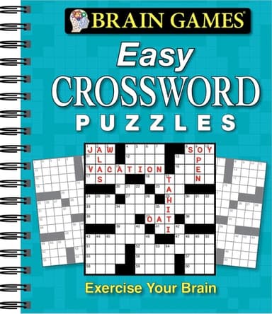 Cover of Brain Games Easy Crossword Puzzles