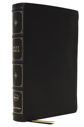 Cover of NKJV, Large Print Verse-By-Verse Reference Bible, Maclaren Series, Leathersoft, Black, Comfort Print