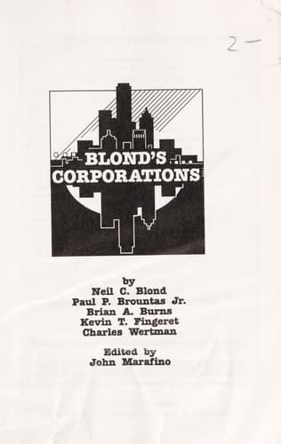 Cover of Corporations (Blond's Law Guides)
