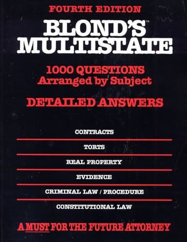 Cover of Blond's multistate