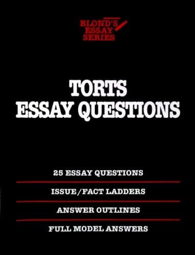 Cover of Torts Essay Questions