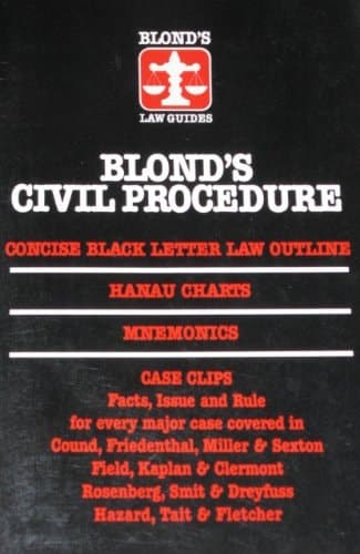 Cover of Civil Procedure (Blond's Law Guides)