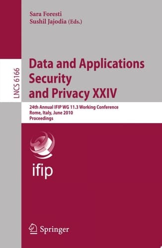 Cover of Data and Applications Security and Privacy XXIV