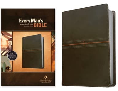 Cover of Every Man's Bible NLT (LeatherLike, East-West Grey)