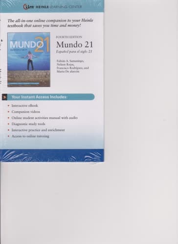 Cover of iLrn Heinle Learning Center, 3 term (18 months) Printed Access Card for Mundo 21