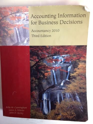 Cover of Accounting Information for Business Decisions (Custom Title for University of Missouri's ACCTY 2010)