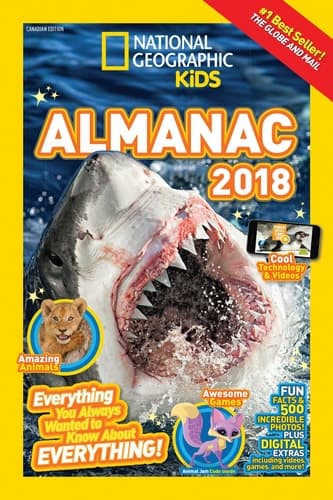 Cover of National Geographic Kids Almanac 2018, Canadian edition
