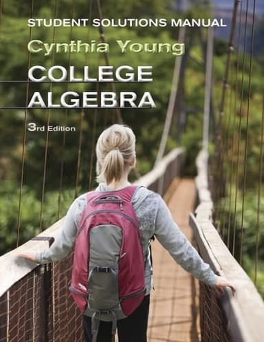 Cover of Student Solutions Manual to Accompany College Algebra