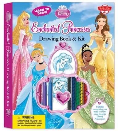 Cover of Learn to Draw Disney's Enchanted Princesses Drawing Book and Kit