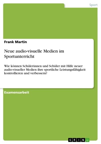 Cover of Neue Audio-Visuelle Medien Im Sportunterricht