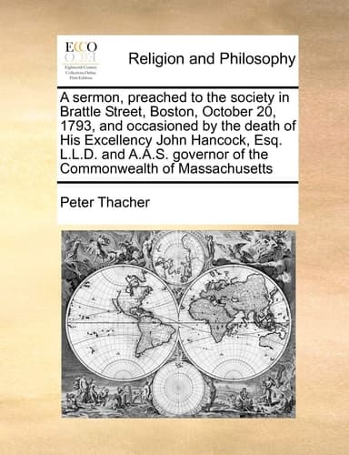 Cover of To His Excellency John Hancock, Esq. governor and commander in chief of the Commonwealth of Massachusetts
