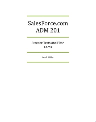 Cover of SaleForce. com ADM201 Certified Administrator Practice Exams