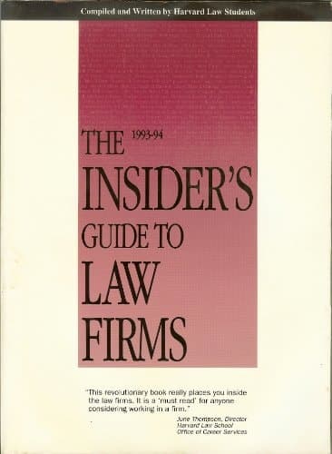 Cover of Insiders Guide to Law Firms