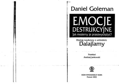Cover of Emocje destrukcyjne