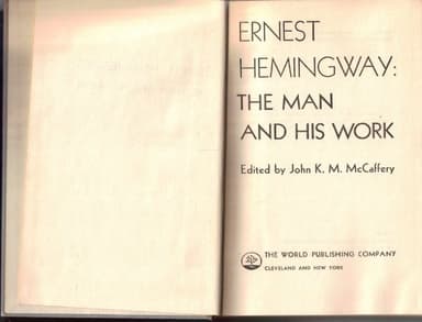Cover of the man and his work