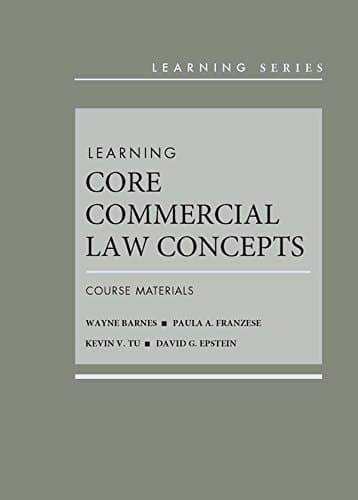 Cover of Learning Core Commercial Law Concepts