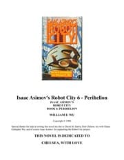 Cover of Perihelion (Isaac Asimov's Robot City, No 6)